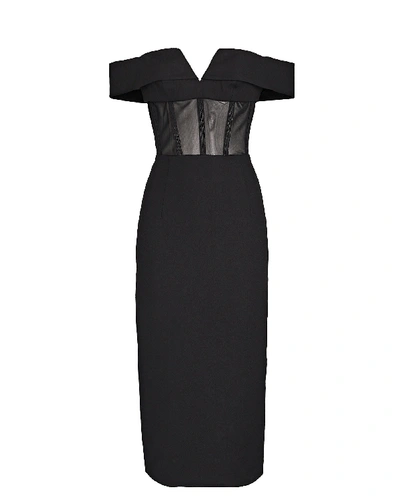 Shop Atoir Higher Love Off-the-shoulder Dress In Black