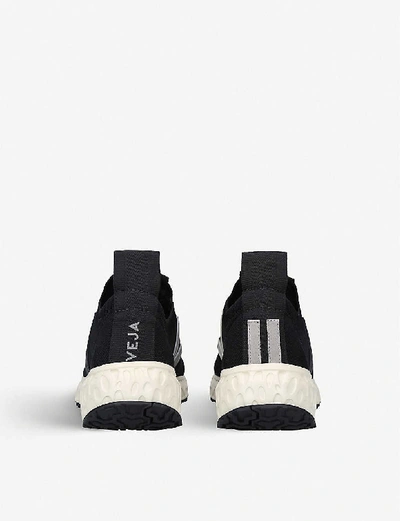 Shop Rick Owens Women's V-knit Woven Low-top Trainers In Black