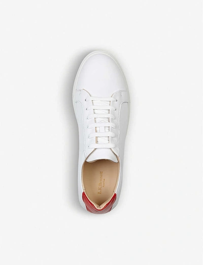 Shop Lk Bennett Jack Leather Trainers In Mul-white
