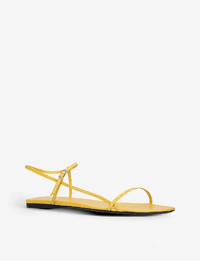 Shop The Row Nude Criss-crossed Leather Sandals