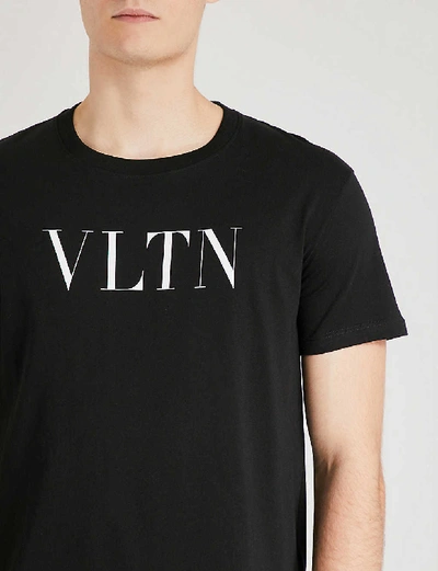 Shop Valentino Logo-print Cotton-jersey T-shirt In White+red