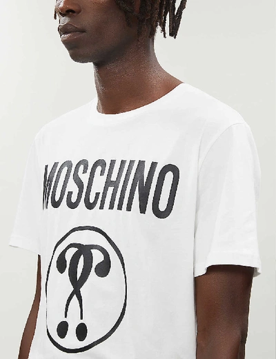 Shop Moschino Logo-print Cotton-jersey T-shirt