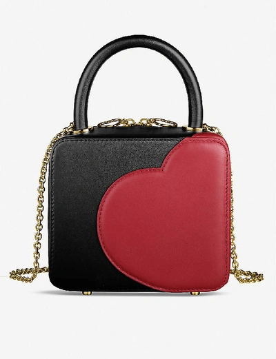 Shop Chopard X Chloë Sevigny Green Carpet Leather Shoulder Bag In Black Red