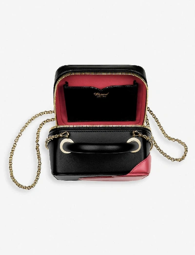 Shop Chopard X Chloë Sevigny Green Carpet Leather Shoulder Bag In Black Red