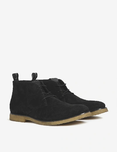 Shop Allsaints Luke Suede Desert Boots In Black