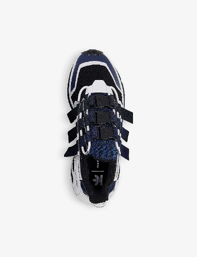 Shop Adidas Statement Lxcon Mesh And Suede Trainers In Navy