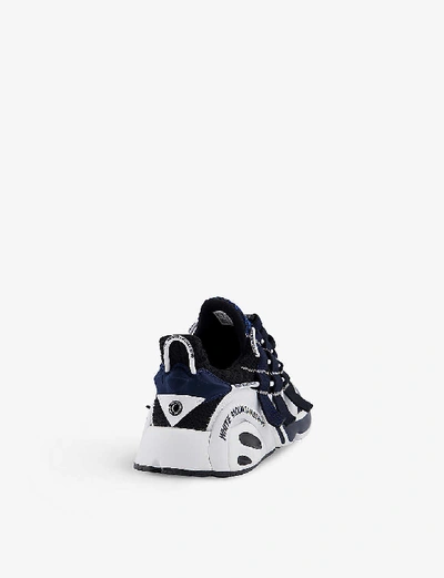 Shop Adidas Statement Lxcon Mesh And Suede Trainers In Navy