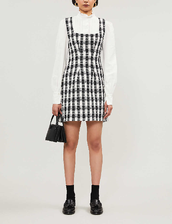maje black and white dress