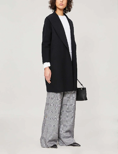 's Max Mara S Max Mara Womens Black Messi Wool Wrap Coat In Black