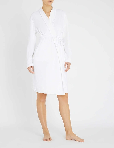 Shop Skin Organic-cotton-towelling Dressing Gown In White