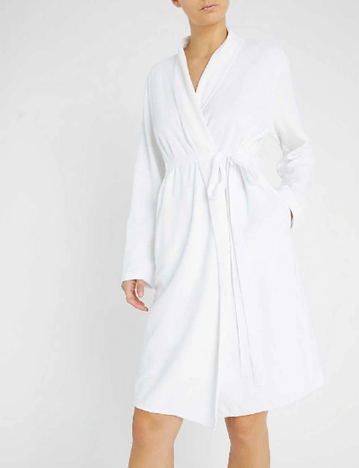 Shop Skin Organic-cotton-towelling Dressing Gown In White