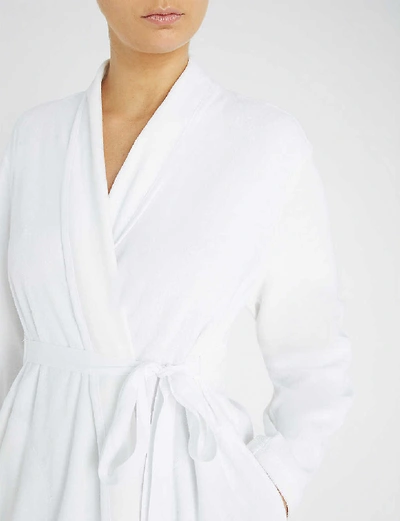 Shop Skin Organic-cotton-towelling Dressing Gown In White