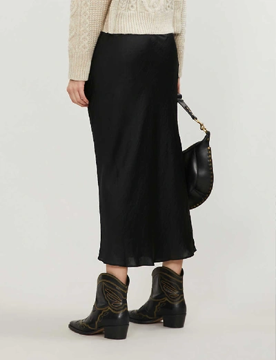 Shop Free People Normani Satin Skirt In Black