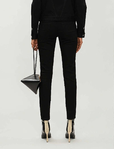 Shop Givenchy Skinny Mid-rise Stretch-denim Jeans In Black