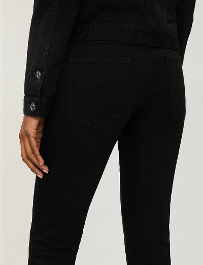 Shop Givenchy Skinny Mid-rise Stretch-denim Jeans In Black