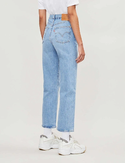 Shop Levi's Ribcage Straight High-rise Jeans In Tango+fade