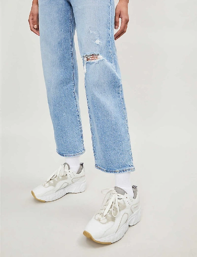 Shop Levi's Ribcage Straight High-rise Jeans In Tango+fade