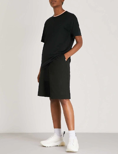 Shop Acne Studios Nash Face Oversized Cotton-jersey T-shirt In Optic+white