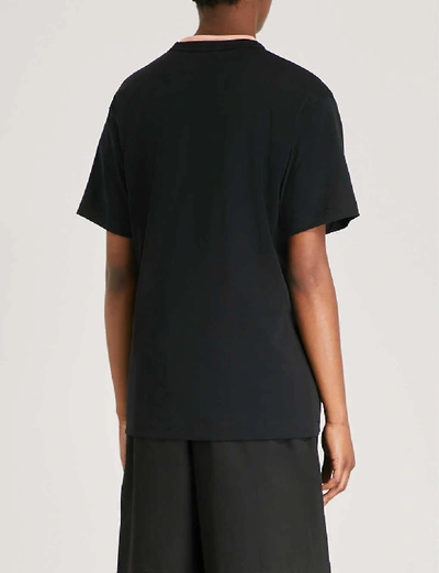 Shop Acne Studios Nash Face Oversized Cotton-jersey T-shirt In Optic+white