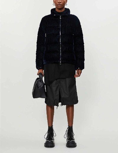 Shop Moncler Copenhague Quilted Shell Jacket In Navy