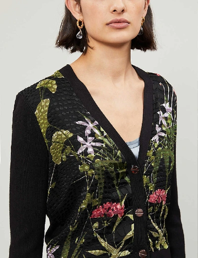 Shop Ted Baker Highland Knitted Cardigan In Black