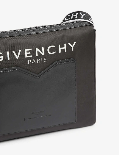Shop Givenchy Light 3 Crossbody Nylon Bag In Black+white