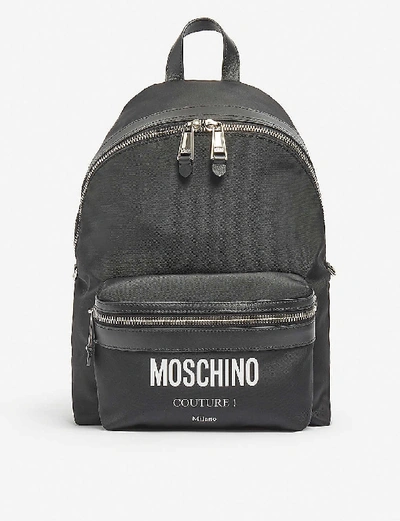 Shop Moschino Logo-embellished Nylon Backpack