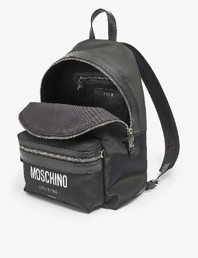 Shop Moschino Logo-embellished Nylon Backpack