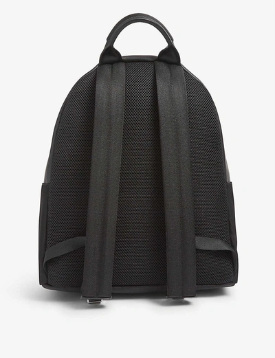 Shop Fendi Bag Bugs Leather-trimmed Nylon Backpack In Black