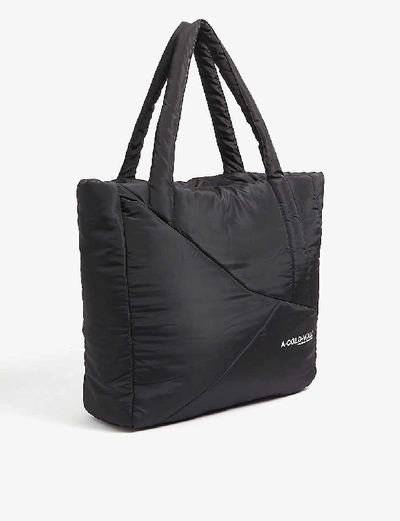 Shop A-cold-wall* Logo-embroidered Nylon Tote In Black