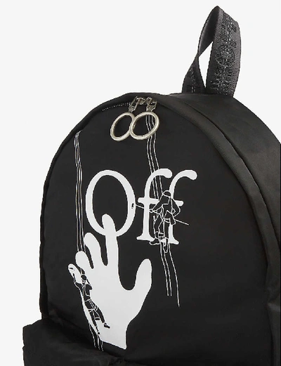 Shop Off-white Hand Painter Cotton Backpack