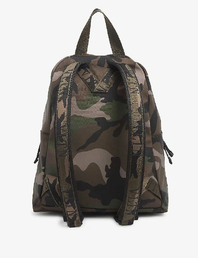 Shop Valentino Hangers Branded Camo-print Nylon Backpack