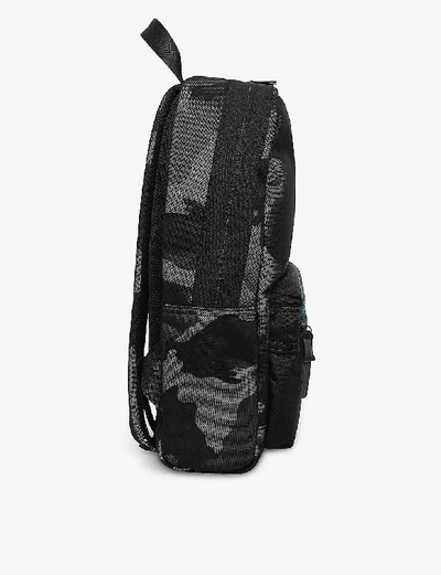 Shop Diesel Mirano Camouflage-print Shell And Mesh Backpack In Black