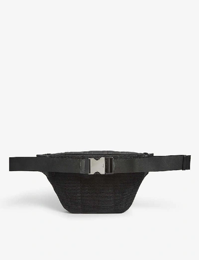 Shop Fendi Logo-embossed Leather Belt Bag In Black