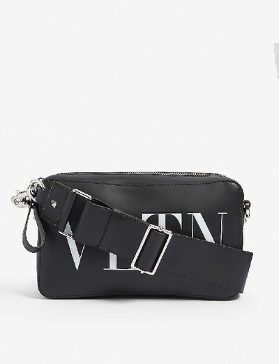 Shop Valentino Branded Leather Cross-body Bag