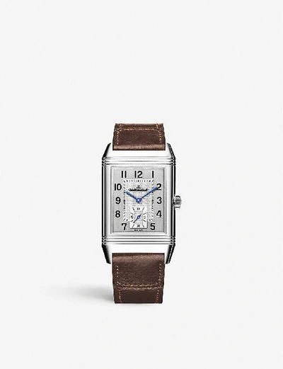 Shop Jaeger-lecoultre Men's Silver Q2438522 Reverso Medium Small Seconds Stainless Steel And Satin Watch