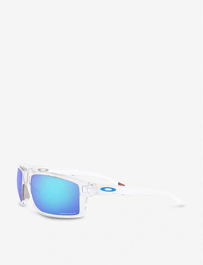 Oakley Oo9449-60 Gibston Acetate Rectangle-frame Sunglasses In Clear