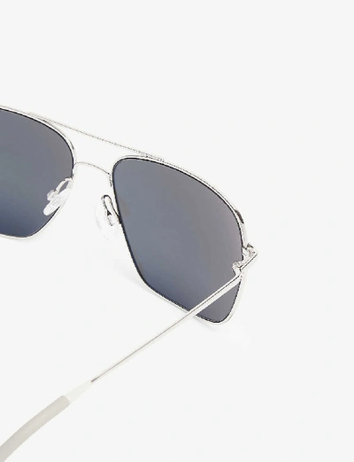 Shop Oliver Peoples Ov1150 Clifton Square-frame Sunglasses In Silver