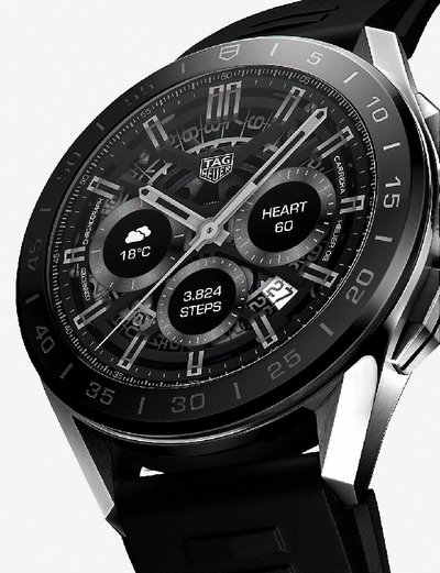 Shop Tag Heuer Men's Black Rubber Connected Modular 41 Stainless Steel And Rubber Watch