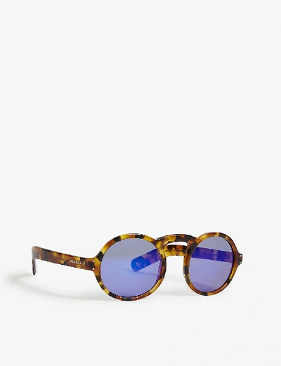 Shop Giorgio Armani Ar803m Tortoiseshell Acetate Sunglasses In Yellow