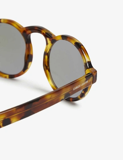 Shop Giorgio Armani Ar803m Tortoiseshell Acetate Sunglasses In Yellow