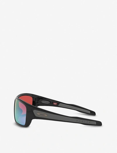 Shop Oakley Oo9263 Turbine Acetate Prizm Rectangle-frame Sunglasses In Black