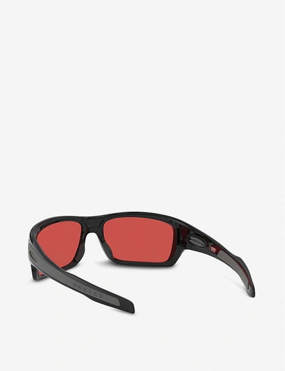 Shop Oakley Oo9263 Turbine Acetate Prizm Rectangle-frame Sunglasses In Black