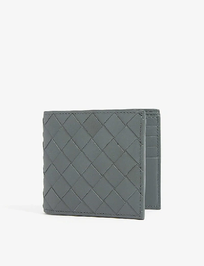 Shop Bottega Veneta Intrecciato Leather Bifold Wallet In Slate Blue