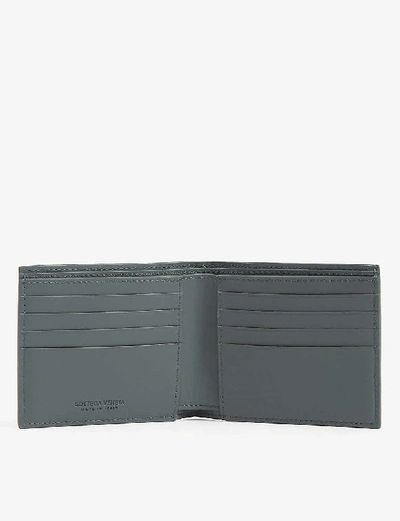 Shop Bottega Veneta Intrecciato Leather Bifold Wallet In Slate Blue