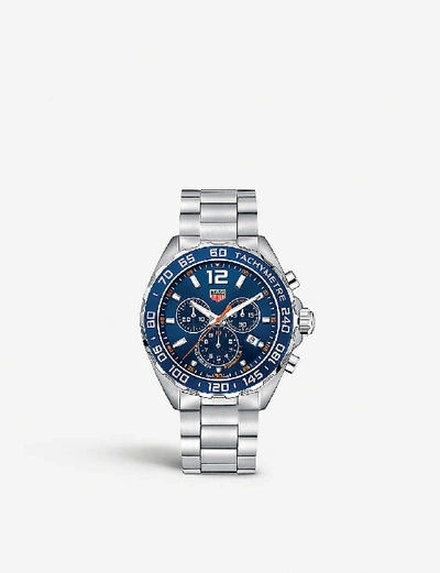 Shop Tag Heuer Caz1014ba0842 Formula 1 Stainless Steel Watch In Blue