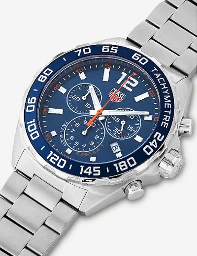 Shop Tag Heuer Caz1014ba0842 Formula 1 Stainless Steel Watch In Blue