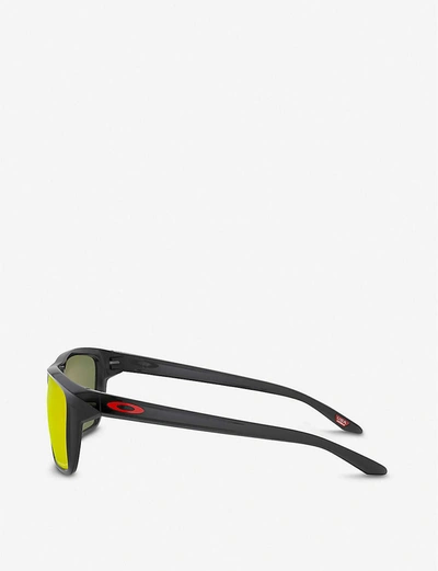 Shop Oakley Mens Black Oo9448-57 Sylas Acetate Rectangle-frame Sunglasses
