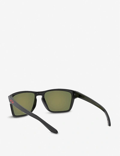 Shop Oakley Mens Black Oo9448-57 Sylas Acetate Rectangle-frame Sunglasses