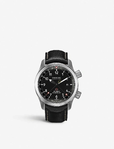 Shop Bremont Mbiii Martin Barker Automatic Stainless Steel And Leather Watch In White
